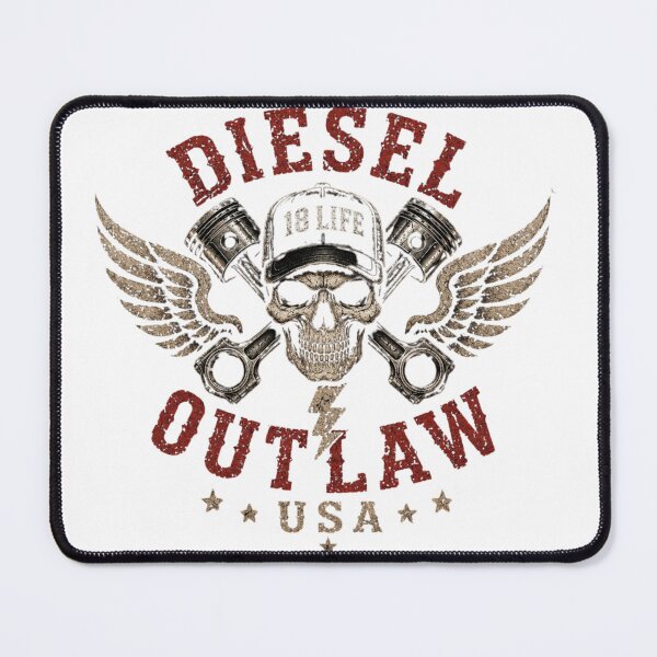 Item preview, Diesel Outlaw USA Skull & Crossed Pistons | Vintage Diesel Trucker Graphic T-Shirt designed and sold by Diesel outlaw .