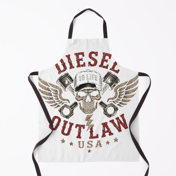 Item preview, Diesel Outlaw USA Skull & Crossed Pistons | Vintage Diesel Trucker Graphic T-Shirt designed and sold by Diesel outlaw .
