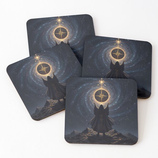 Item preview, Solitary figure standing beneath a vast constellation sky designed and sold by Astravane Collective Co..