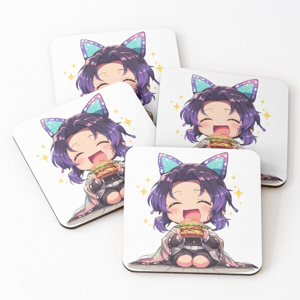 Item preview, Shinobu Kocho Demon Slayer Chibi Burger Butterfly Joy designed and sold by earlobejerk.