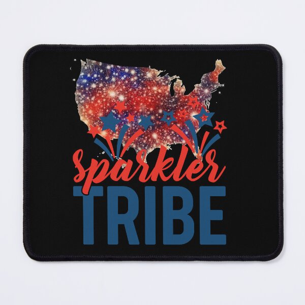 Item preview, Sparkler Tribe: Glowing Fireworks Illuminate the USA Map designed and sold by MyMerryMary.