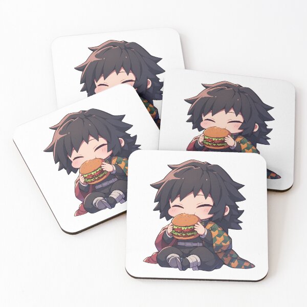 Item preview, Giyu Tomioka Demon Slayer Chibi Burger Calm Kawaii Mood designed and sold by earlobejerk.