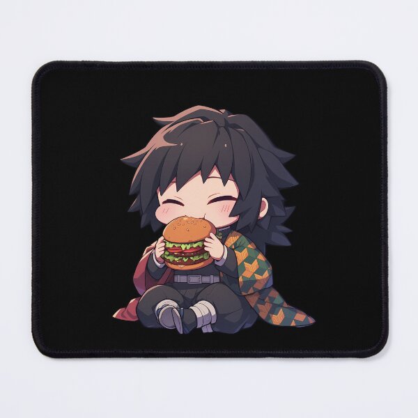 Item preview, Giyu Tomioka Demon Slayer Chibi Burger Calm Kawaii Mood designed and sold by earlobejerk.