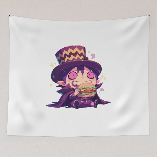 Item preview, Mephisto Pheles Blue Exorcist Chibi Burger Magical Kawaii Bite designed and sold by earlobejerk.