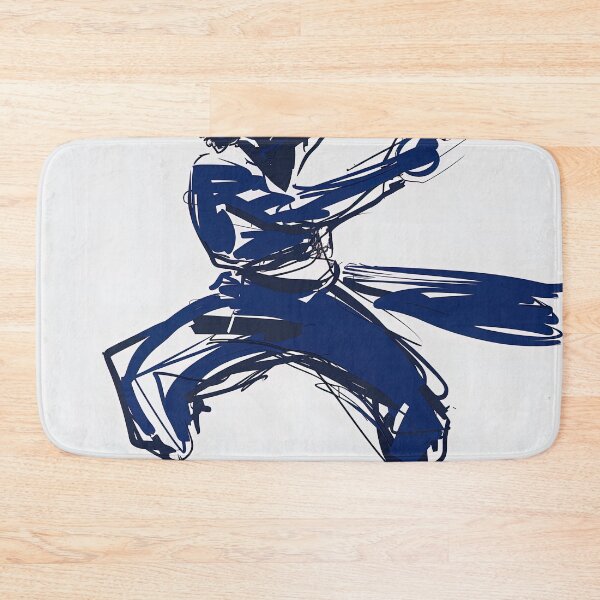 Item preview, Capoeira - Blue Abstract Art designed and sold by shadow-bloom.