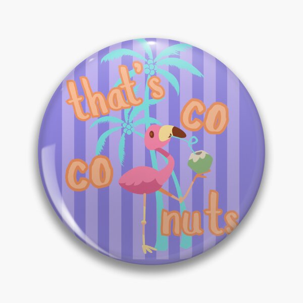 Item preview, That's Coconuts Pink Flamingo Tropical Cocktail Drink Summer Beach Vibes designed and sold by Forevermore.