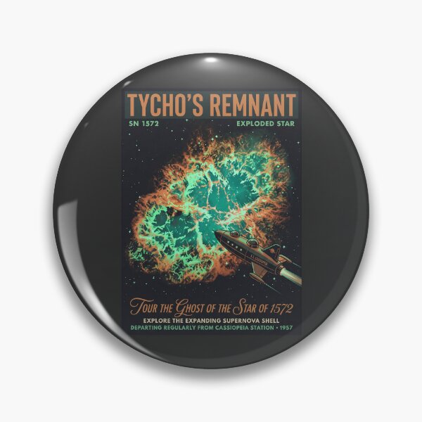 Item preview, Tycho Supernova Remnant Retro NASA Travel Poster designed and sold by RetroRewind Studio.