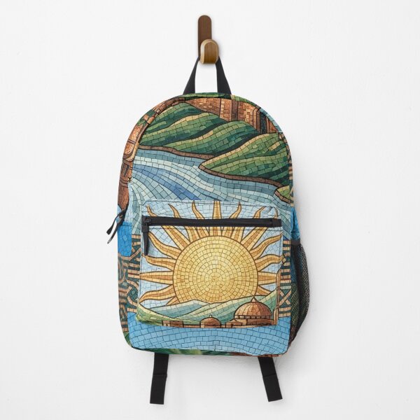 Item preview, Golden Sunrise Citadel Landscape Mosaic Art designed and sold by KCdS2026.