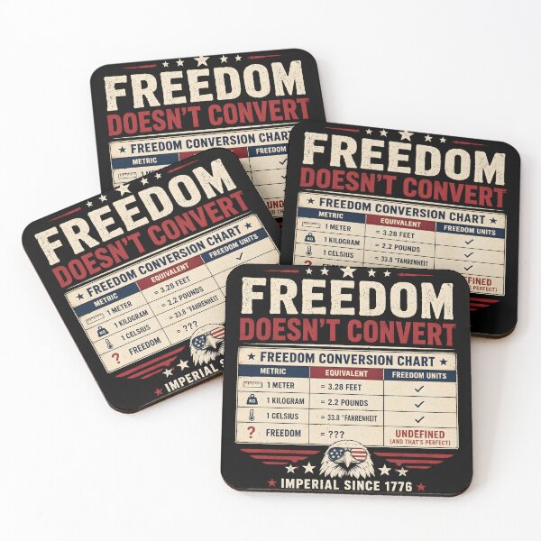 Item preview,  The Metric System Can't Measure Freedom Funny 4th of July  designed and sold by Lina Caro.