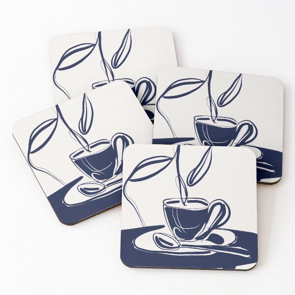 Item preview, Cappuccino - Blue Abstract Art designed and sold by shadow-bloom.