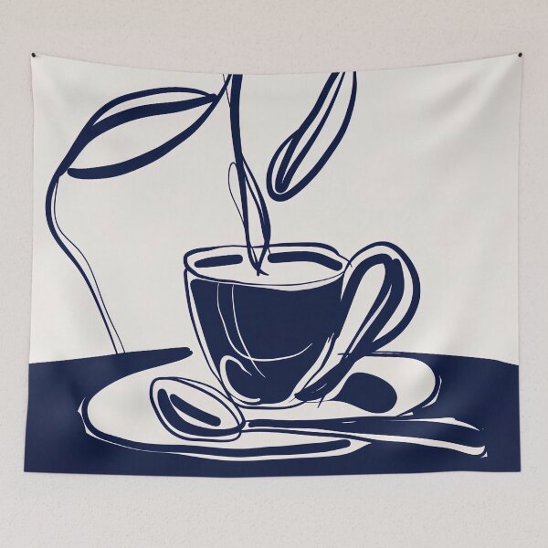 Item preview, Cappuccino - Blue Abstract Art designed and sold by shadow-bloom.