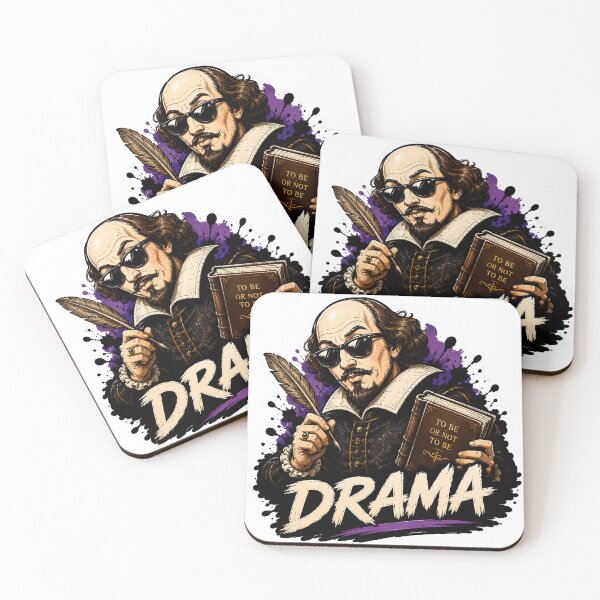 Item preview, Shakespeare Drama Sticker – Cool Literary Writer with Sunglasses | To Be or Not To Be Art designed and sold by NorthernDk_art .