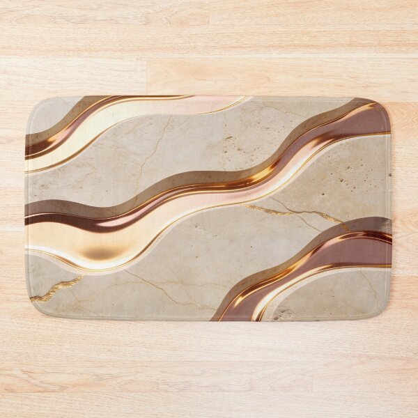 Item preview, Seamless Luxury Topographic Texture - Molten Rose Gold & Travertine designed and sold by sana designer.