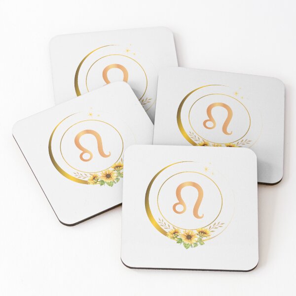 Item preview, Leo Zodiac Sign with Sunflowers and Golden Moon designed and sold by MadeByMira.