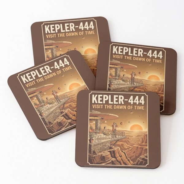 Item preview, Kepler-444 Ancient World Retro NASA Travel Poster designed and sold by RetroRewind Studio.