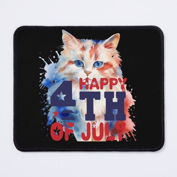 Item preview, Watercolor Cat: Happy 4th of July designed and sold by MyMerryMary.