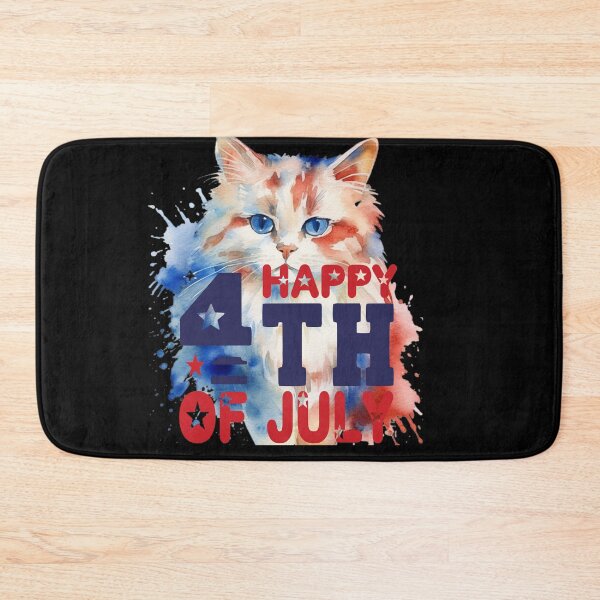 Item preview, Watercolor Cat: Happy 4th of July designed and sold by MyMerryMary.