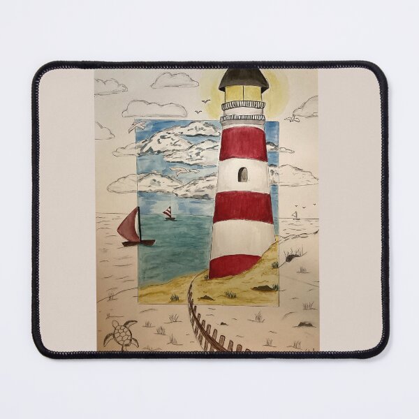 Item preview, Beyond the Border Lighthouse Landscape designed and sold by EdyJ.