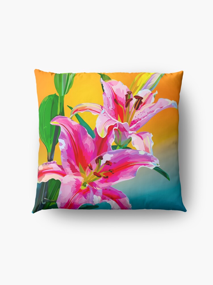 Alternate view of Tropical Floral Fantasy Floor Pillow