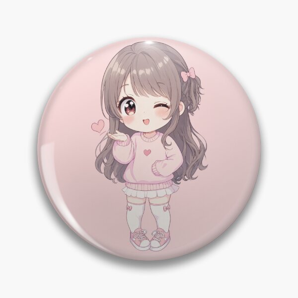 Item preview, Cute Kawaii Chibi Anime Girl Blowing a Kiss Soft Pink Aesthetic designed and sold by jo-e-basta.