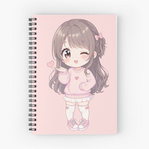 Item preview, Cute Kawaii Chibi Anime Girl Blowing a Kiss Soft Pink Aesthetic designed and sold by jo-e-basta.