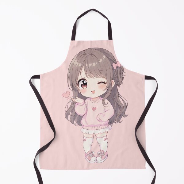 Item preview, Cute Kawaii Chibi Anime Girl Blowing a Kiss Soft Pink Aesthetic designed and sold by jo-e-basta.