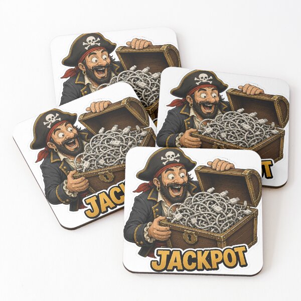 Item preview, Jackpot Pirate Sticker – Funny USB Treasure Chest Design for Tech Geeks & IT Lovers designed and sold by NorthernDk_art .
