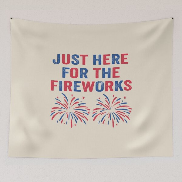 Item preview, Funny Im Just Here for The Fireworks 4th of July Couple  designed and sold by gear-posters.