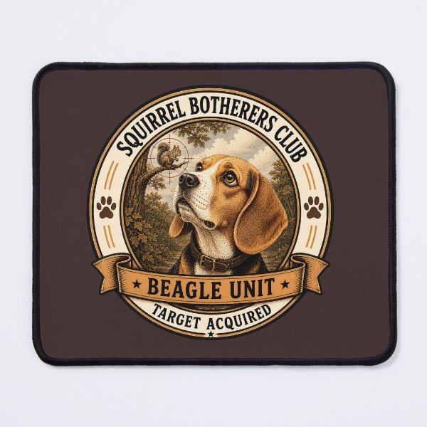 Item preview, Squirrel Botherers Club - Beagle Unit - Target Acquired/ Funny Beagle Badge Logo  designed and sold by Halejo68.