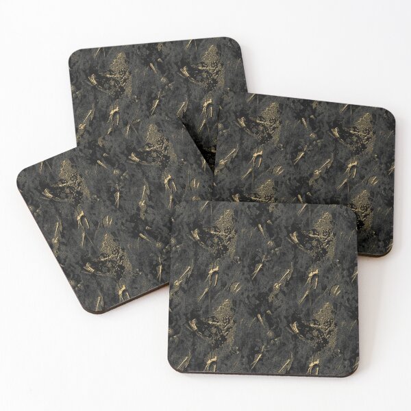 Item preview, Black Gold Metallic Texture Pattern designed and sold by Ingorgia Studio.