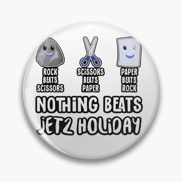 Item preview, Rock Paper Scissors Funny Jet2 Holiday T-Shirt | Vacation Humor Travel Graphic designed and sold by GarnerSupplyCo.