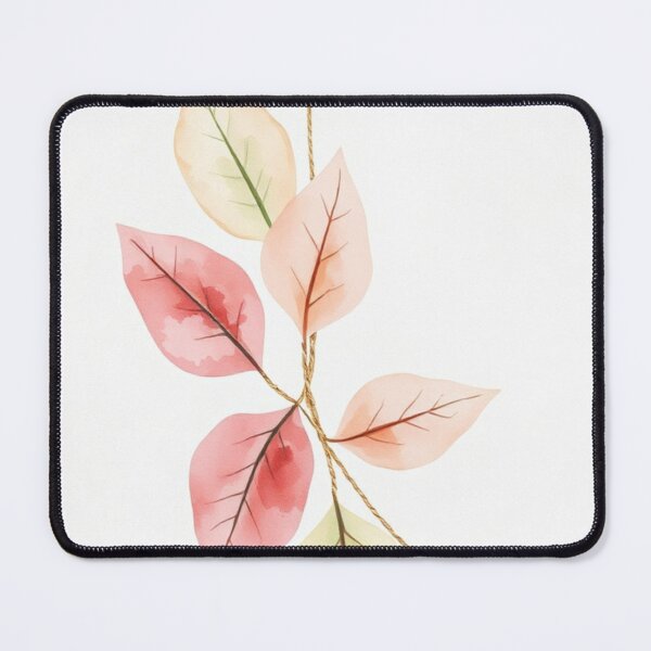 Item preview, Minimalist Hanging Watercolor Pastel Leaves Art designed and sold by Vida e Arte.