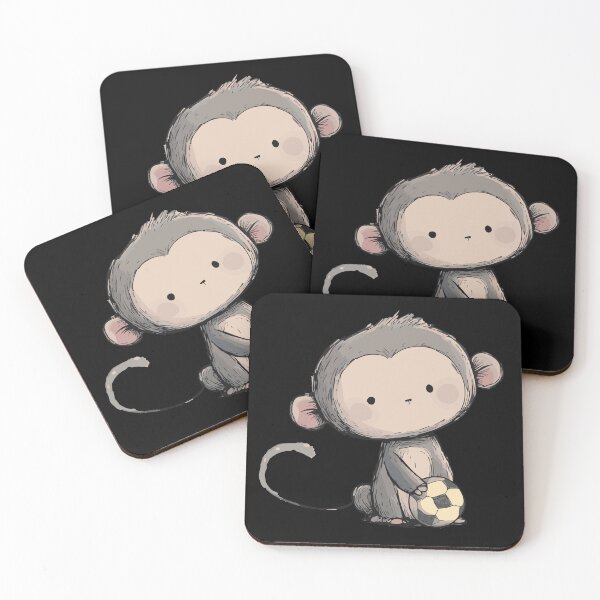 Item preview, Little Soccer Monkey Sketch designed and sold by ClubVacay.