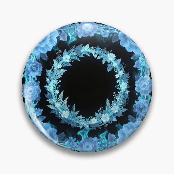 Item preview, Elegant Blue Floral Frame with Round Flower Wreath Botanical Art designed and sold by DervoTeck2767.