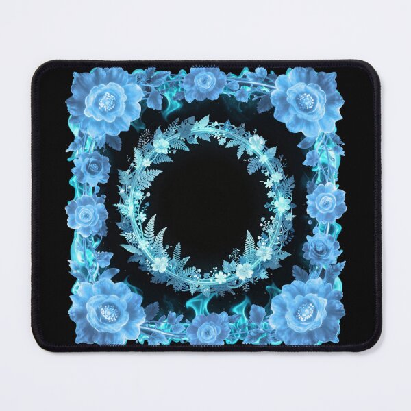 Item preview, Elegant Blue Floral Frame with Round Flower Wreath Botanical Art designed and sold by DervoTeck2767.