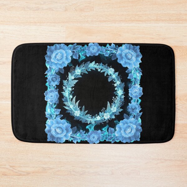 Item preview, Elegant Blue Floral Frame with Round Flower Wreath Botanical Art designed and sold by DervoTeck2767.