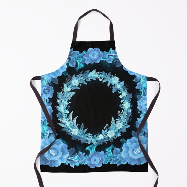 Item preview, Elegant Blue Floral Frame with Round Flower Wreath Botanical Art designed and sold by DervoTeck2767.