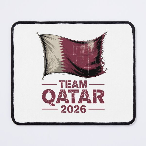 Item preview, Team Qatar 2026 | Qatar Flag Football Soccer Fan T-Shirt V1 designed and sold by DBWStudios.