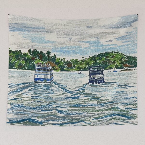 Item preview, Boat trip on calm waters designed and sold by CristianCEB.