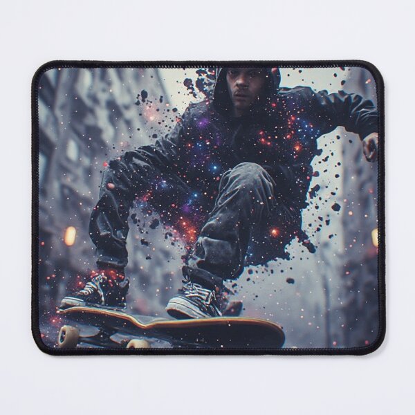 Item preview, Cyberpunk Skater City Night - Urban Art Print designed and sold by MdfkSyndicate.
