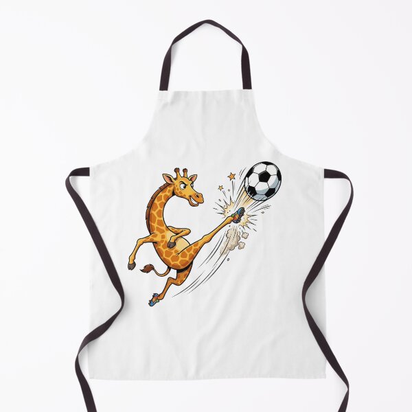 Item preview, Funny Giraffe Kicking Soccer Ball Cartoon Art designed and sold by rich-moda.
