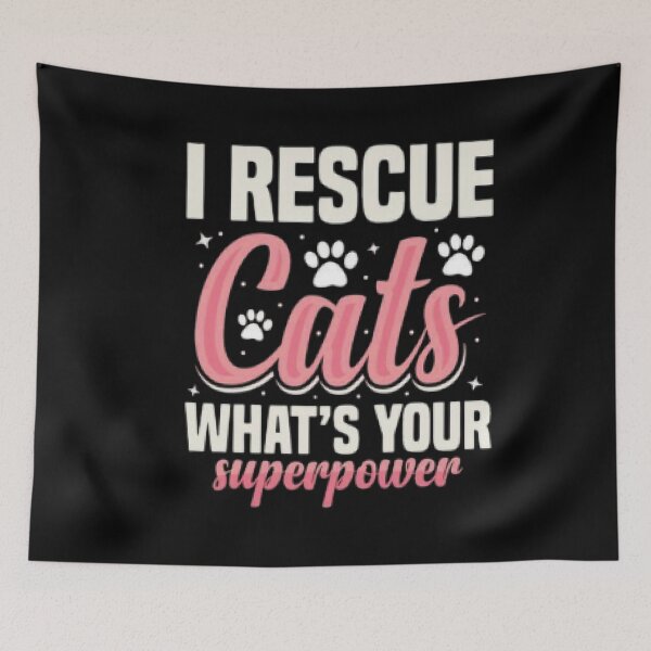 Item preview, Cat Rescuer Superpower Tee – Funny Cat Lover Gift Shirt designed and sold by LunaCat Studio.