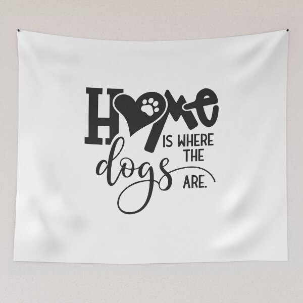 Item preview, Home Is Where The Dogs Are | Dog Lover Typography Design designed and sold by VividMorphk.