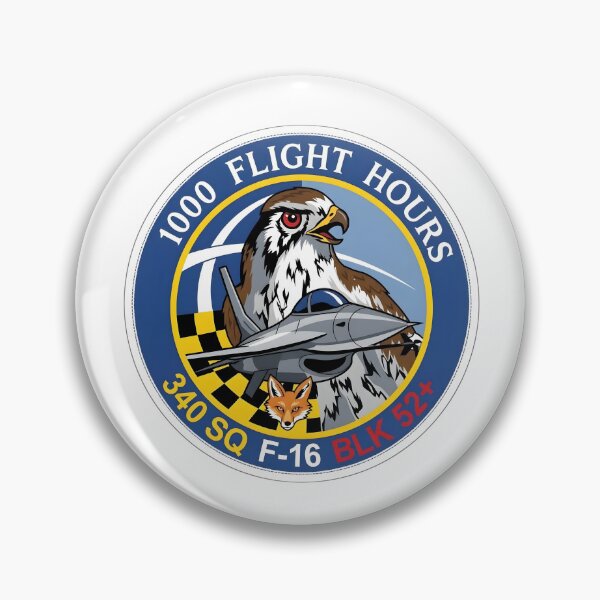Item preview, Hellenic Air Force 340 Squadron 1000 Flight Hours F-16 Block 52+ Patch designed and sold by CharlieDesings.