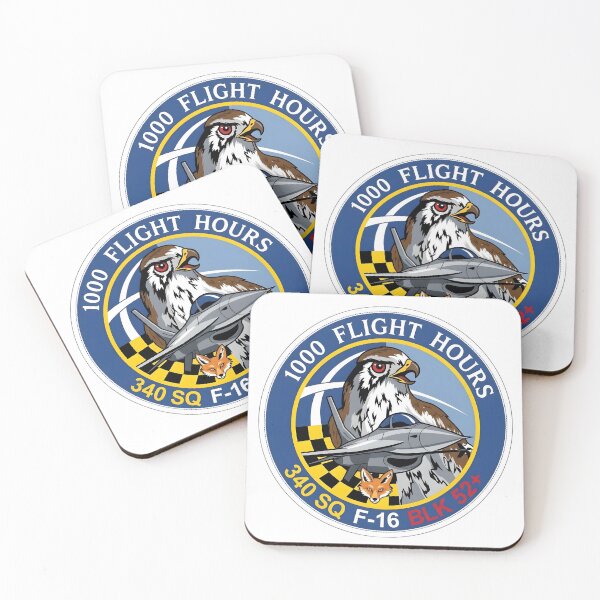 Item preview, Hellenic Air Force 340 Squadron 1000 Flight Hours F-16 Block 52+ Patch designed and sold by CharlieDesings.