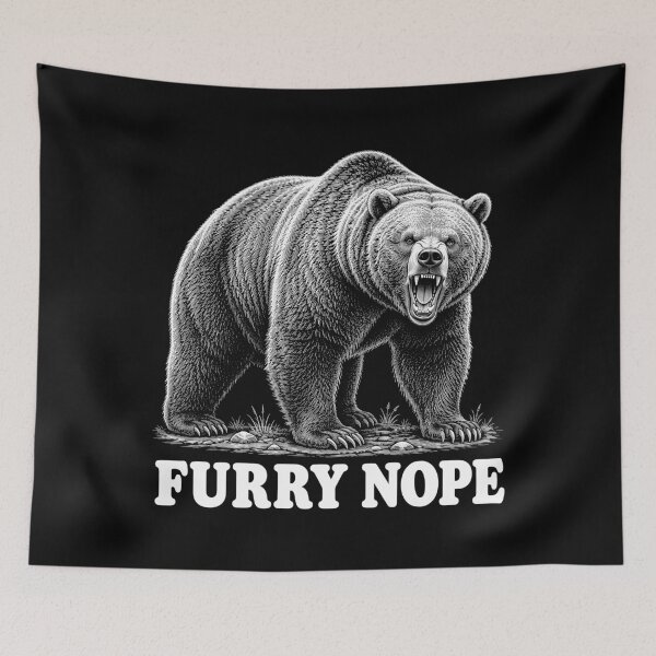 Item preview, Furry Nope Grizzly Bear Humor designed and sold by Victor Shadehorn.