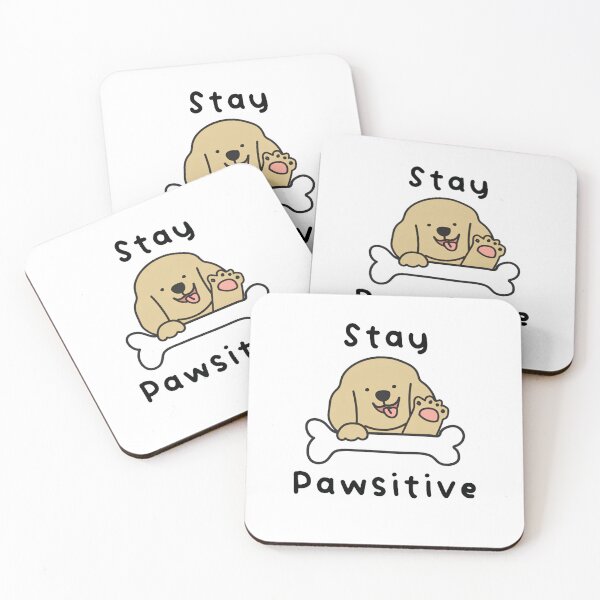 Item preview, Stay Pawsitive | Cute Dog Illustration with Positive Quote designed and sold by VividMorphk.