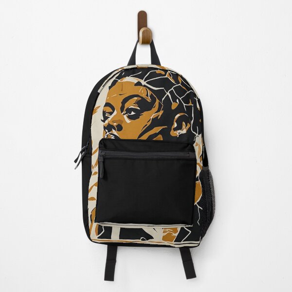 Item preview, Black Woman Botanical Portrait - Linocut Art Print designed and sold by MdfkSyndicate.