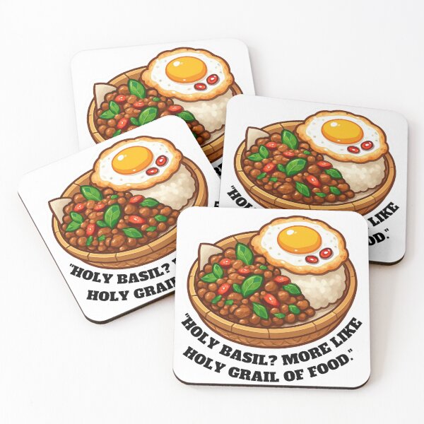 Item preview, Pad Kra Pao Holy Grail Thai Food Sticker designed and sold by SilverSeaBKK.