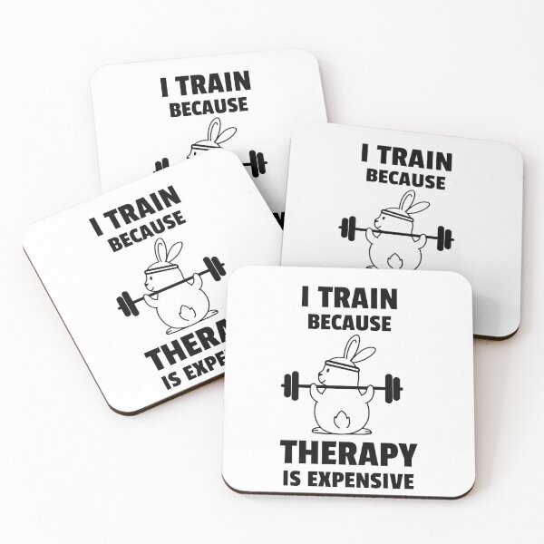 Item preview, I Train Because Therapy Is Expensive Gym Funny designed and sold by AmberStoneCo.